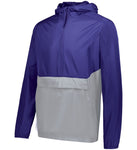 Branded  - Holloway Packable Quarterzip - 229534- Purple/Athletic Grey - Unisex
