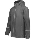 Branded  - Holloway Packable Full Zip Jacket - 229582- Carbon/White - Unisex - Adult L