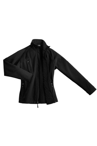 Branded  - Port Authority Textured Soft Shell Jacket - L705 - Black  - Womens