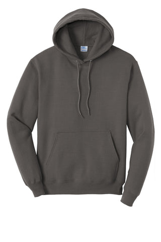 Branded - Port & Company Core Fleece Pullover Hooded Sweatshirt- PC78H - Charcoal - Adult L