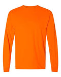 Branded - Gildan DryBlend 50/50 Long Sleeve T-Shirt - 8400 - Safety Orange - Adult M