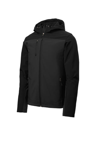 Branded  - Port Authority Hooded Core Soft Shell Jacket - J335 - Black - Unisex - Adult S
